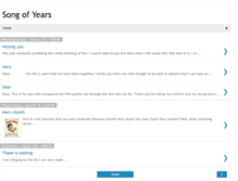 Tablet Screenshot of mysongofyears.blogspot.com