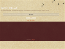 Tablet Screenshot of bigcityintellect.blogspot.com