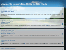 Tablet Screenshot of movimentocomunidadesurdasaopaulo.blogspot.com