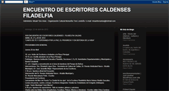 Desktop Screenshot of encuentroescritoresfiladelfia.blogspot.com