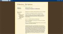 Desktop Screenshot of ebusinessmyopinion.blogspot.com