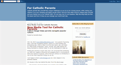 Desktop Screenshot of forcatholicparents.blogspot.com