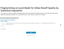 Tablet Screenshot of fingerprintingrunoffqualitymodel.blogspot.com