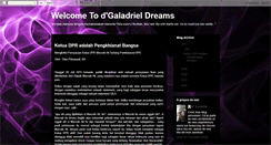 Desktop Screenshot of galadrieldreams.blogspot.com
