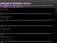 Tablet Screenshot of galadrieldreams.blogspot.com