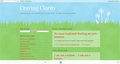 Desktop Screenshot of cravingclaritynow.blogspot.com
