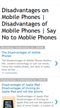 Mobile Screenshot of disadvantages-of--mobile-phones.blogspot.com