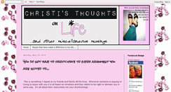 Desktop Screenshot of christinasthoughtsonlife.blogspot.com