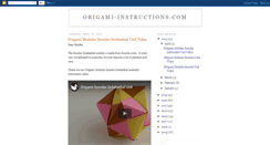 Desktop Screenshot of origami-instructions.blogspot.com