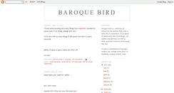 Desktop Screenshot of baroquebird.blogspot.com