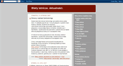 Desktop Screenshot of biletylotnicze.blogspot.com