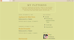 Desktop Screenshot of myoriginalpatterns.blogspot.com