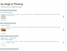 Tablet Screenshot of myweighofthinking.blogspot.com