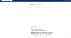 Desktop Screenshot of energy-shots.blogspot.com