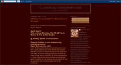 Desktop Screenshot of classicalunderground.blogspot.com