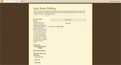 Desktop Screenshot of ladysoniaweblog.blogspot.com