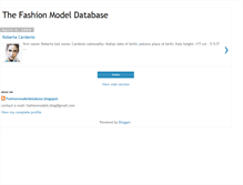 Tablet Screenshot of fashionmodeldatabase.blogspot.com