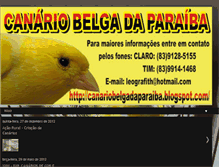 Tablet Screenshot of canariobelgadaparaiba.blogspot.com