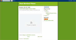 Desktop Screenshot of mostwatchedvideos.blogspot.com