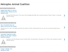 Tablet Screenshot of metroplexanimalcoalition.blogspot.com