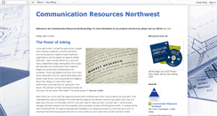 Desktop Screenshot of communicationresourcesnorthwest.blogspot.com