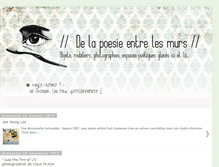 Tablet Screenshot of delapoesieentrelesmurs.blogspot.com