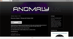 Desktop Screenshot of anomalypodcast.blogspot.com