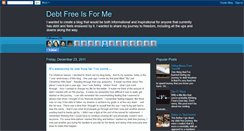 Desktop Screenshot of debtfreeisforme.blogspot.com