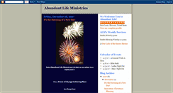 Desktop Screenshot of abundantlifeministries.blogspot.com