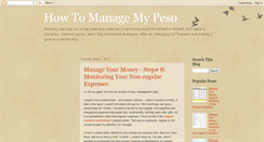 Desktop Screenshot of howtomanagemypeso.blogspot.com