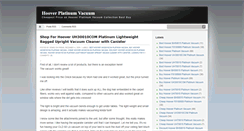Desktop Screenshot of hoover-platinum-vacuum.blogspot.com