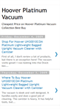 Mobile Screenshot of hoover-platinum-vacuum.blogspot.com