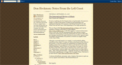 Desktop Screenshot of notesfromtheleftcoast.blogspot.com