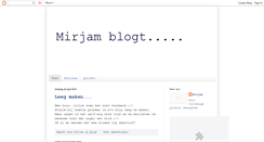 Desktop Screenshot of mirjamsquilt.blogspot.com