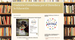 Desktop Screenshot of coalicioneducacioncolombia.blogspot.com