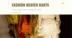 Desktop Screenshot of fashionheavenrants.blogspot.com