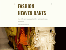 Tablet Screenshot of fashionheavenrants.blogspot.com