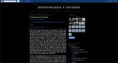 Desktop Screenshot of biotecnologiaysociedad.blogspot.com