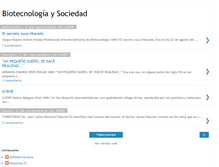 Tablet Screenshot of biotecnologiaysociedad.blogspot.com