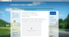 Desktop Screenshot of criandomeioambiente.blogspot.com