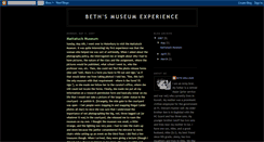 Desktop Screenshot of bethsmuseumexperience.blogspot.com
