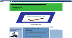 Desktop Screenshot of canuckshockeychick.blogspot.com