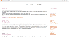 Desktop Screenshot of eleventoseven.blogspot.com