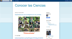 Desktop Screenshot of conocerlasciencias.blogspot.com