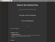 Tablet Screenshot of belowthedottedline.blogspot.com