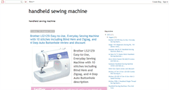 Desktop Screenshot of handheldsewingmachines.blogspot.com