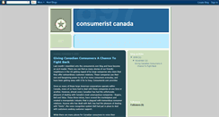 Desktop Screenshot of consumeristcanada.blogspot.com