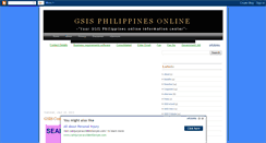 Desktop Screenshot of gsisphilippinesonline.blogspot.com