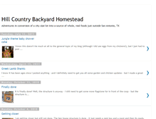 Tablet Screenshot of hillcountrybackyardhomestead.blogspot.com