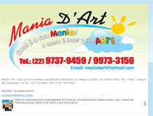 Tablet Screenshot of maniadart.blogspot.com